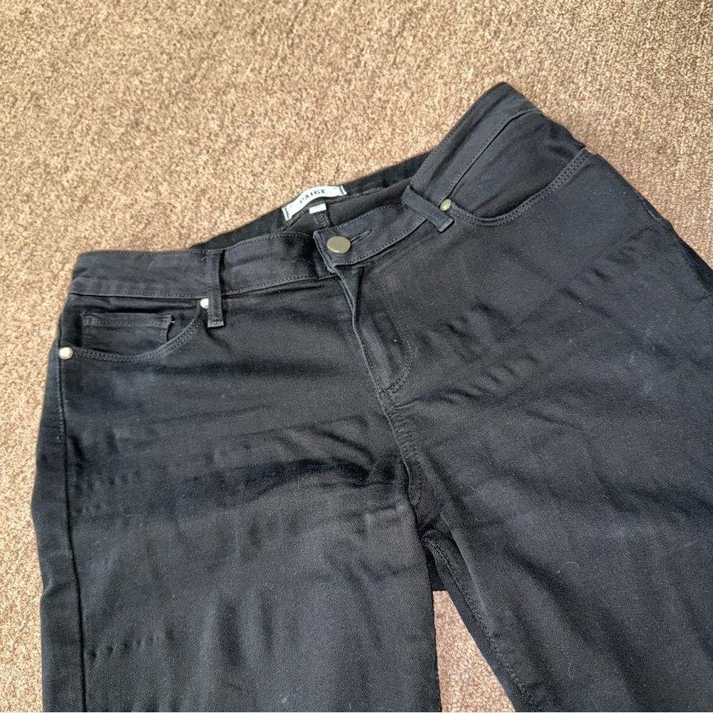 Paige Size 31 Black overdye Jeans Womens verdugo ultra skinny
